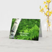 Carte Avec la plus profonde sympathie, Aspen avec des Fe (Fleur jaune)