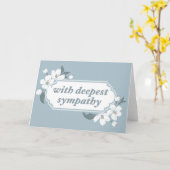 Carte Avec la plus profonde sympathie belle florale gris (Fleur jaune)