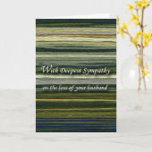 Carte Avec la plus profonde sympathie, la perte du mari, (Fleur jaune)