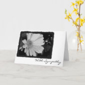 Carte Avec la sympathie (Fleur jaune)