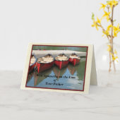 Carte Avec la sympathie de la perte du père Red Canoe Ré (Fleur jaune)