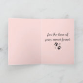 Carte Avec la sympathie de la perte d'un furet (Intérieur)