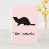 Carte Avec la sympathie de la perte d'un furet (Fleur jaune)