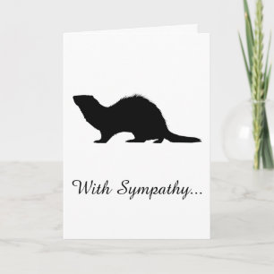 Carte Avec la sympathie de la perte d'un furet