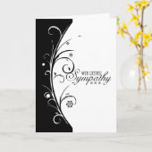 Carte Avec la sympathie la plus profonde, minimisé, (Fleur jaune)