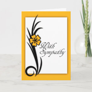 Carte Avec la sympathie, minimisé, simple, élégante