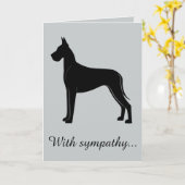 Carte Avec la sympathie : Perte de votre great dane (Fleur jaune)