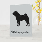 Carte Avec la sympathie : Perte de votre Shar Pei (Fleur jaune)