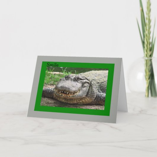 Carte avec l'alligator de sourire, juste Cancer de (Devant)