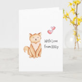 Carte "Avec L'Amour De Kitty" Anniversaire Toute L'Occas (Fleur jaune)