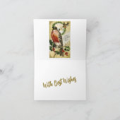 Carte "Avec les meilleurs vœux de Noël" victorien (Intérieur)