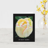 Carte Avec les plus profondes sympathies - Tronc rouge J (Fleur jaune)