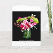 Carte Avec mes plus sincères condoléances, Bouquet de Ly (Dos)