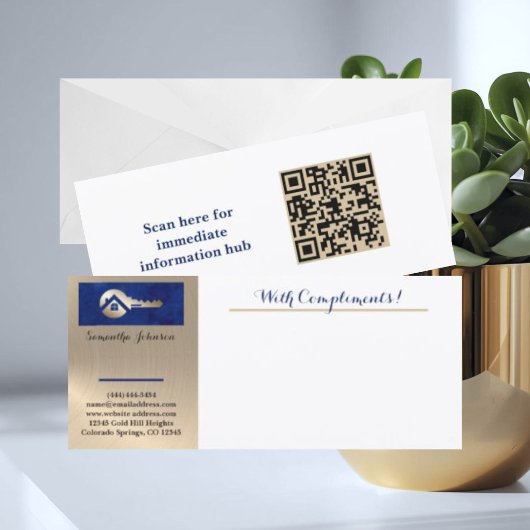 Carte « Avec nos compliments » Realtor Royal Blue 
