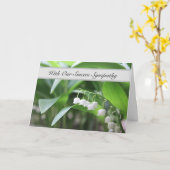 Carte Avec notre sincère sympathie - Les mots ne suffise (Fleur jaune)