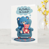 Carte avec Peluche Papa Amour (Fleur jaune)
