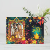 Carte Avec Photo Happy Diwali (Debout devant)