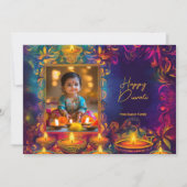 Carte Avec Photo Happy Diwali (Devant)