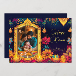 Carte Avec Photo Radiant Diwali Accueil Famille