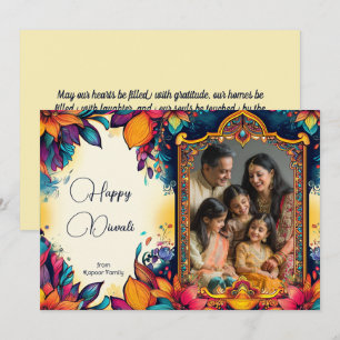 Carte Avec Photo Radiant Diwali Accueil Famille