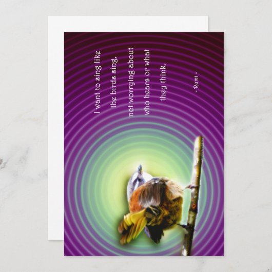 Carte avec poème Rumi (Devant / Derrière)