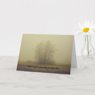 Carte Avec profonde sympathie - avec un arbre dans le br