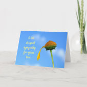 Carte Avec profonde sympathie - avec une fleur (Devant)