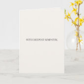 Carte Avec Profonde Sympathie – Simples Condoléances (Fleur jaune)