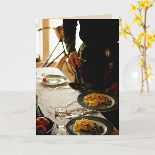 Carte avec recette (Fleur jaune)