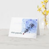 Carte avec sympathie (Fleur jaune)