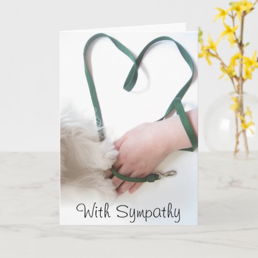 Carte Avec sympathie (Fleur jaune)