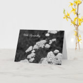 Carte Avec sympathie (Fleur jaune)