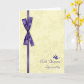 Carte Avec Sympathie, Effet Embossé De Crème Avec La Col (Fleur jaune)