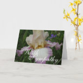 Carte Avec Sympathie Iris (Fleur jaune)