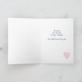 Carte Avec sympathie : la perte d'un poulet (Intérieur)