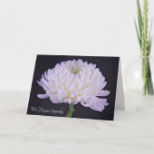 Carte Avec Sympathie la plus profonde Chrysanthème blanc (Devant)
