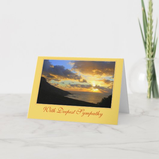 Carte Avec Sympathie la plus profonde Ocean Shore Sunset (Devant)