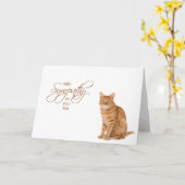 Carte Avec sympathie - perte de chat (Fleur jaune)