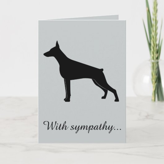 Carte Avec sympathie : Perte de votre Doberman Pinscher (Devant)