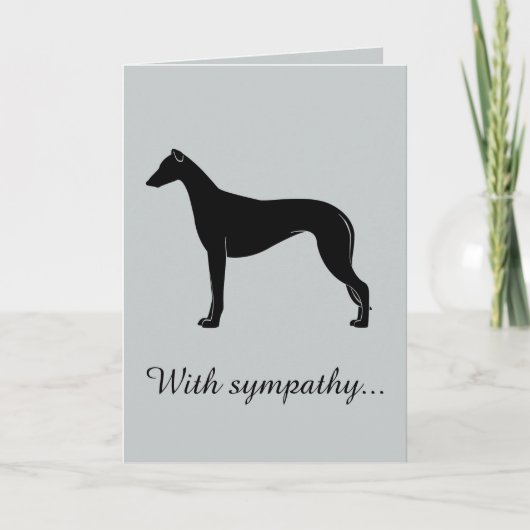 Carte Avec sympathie : Perte de votre Greyhound (Devant)