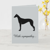 Carte Avec sympathie : Perte de votre Greyhound (Fleur jaune)