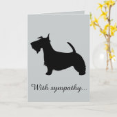 Carte Avec sympathie : perte de votre Terrier écossais (Fleur jaune)