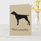 Carte Avec sympathie : Perte du pointeur allemand à chev (Fleur jaune)