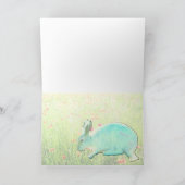 Carte Avec sympathie (perte d'un lapin) (Intérieur)