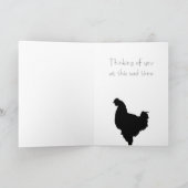 Carte Avec sympathie (perte d'un poulet) (Intérieur)