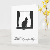 Carte Avec sympathie pour la perte d'un chat (Fleur jaune)