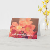 Carte Avec Sympathie profonde Belle Condolence Fleur (Fleur jaune)