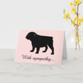 Carte Avec Sympathy Bulldog (Fleur jaune)