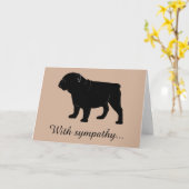 Carte Avec Sympathy Bulldog (Fleur jaune)