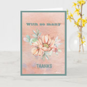 Carte Avec tant de Merci Watercolor Cactus (Fleur jaune)